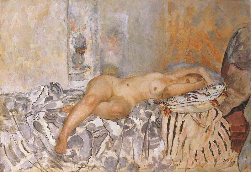 Henri Lebasque Prints Nude on Spanish Blanket Spain oil painting art